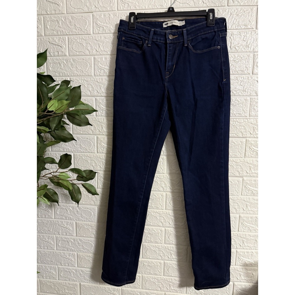 Levis Womens Blue Jeans Mid-rise Skinny Size 8 30 Inseam